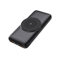 Batterie externe sans fil intelligente personnalisée 10000 mah, charge rapide, chargeur portable sans fil haute puissance avec câble intégré