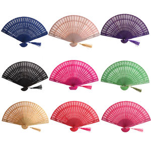 Customized Engraved Wood Folding Hand Fan Wedding Gift Baby Party Decor Gifts for Guest