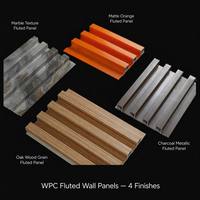 Panneau mural cannelé en WPC à rayures professionnelles revêtement composite moderne en bois et plastique écologique pour une utilisation de divertissement étanche