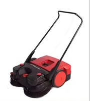 Nouveau Type Mini Hand Push Walk derrière la balayeuse de sol avec batterie au lithium