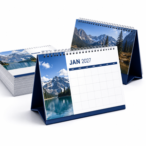 Calendario <span class=keywords><strong>da</strong></span> Tavolo Personalizzato 2027, Stampa a Colori, Calendario a Spirale con Logo per Ufficio, Regali Promozionali Aziendali - Product Image 1