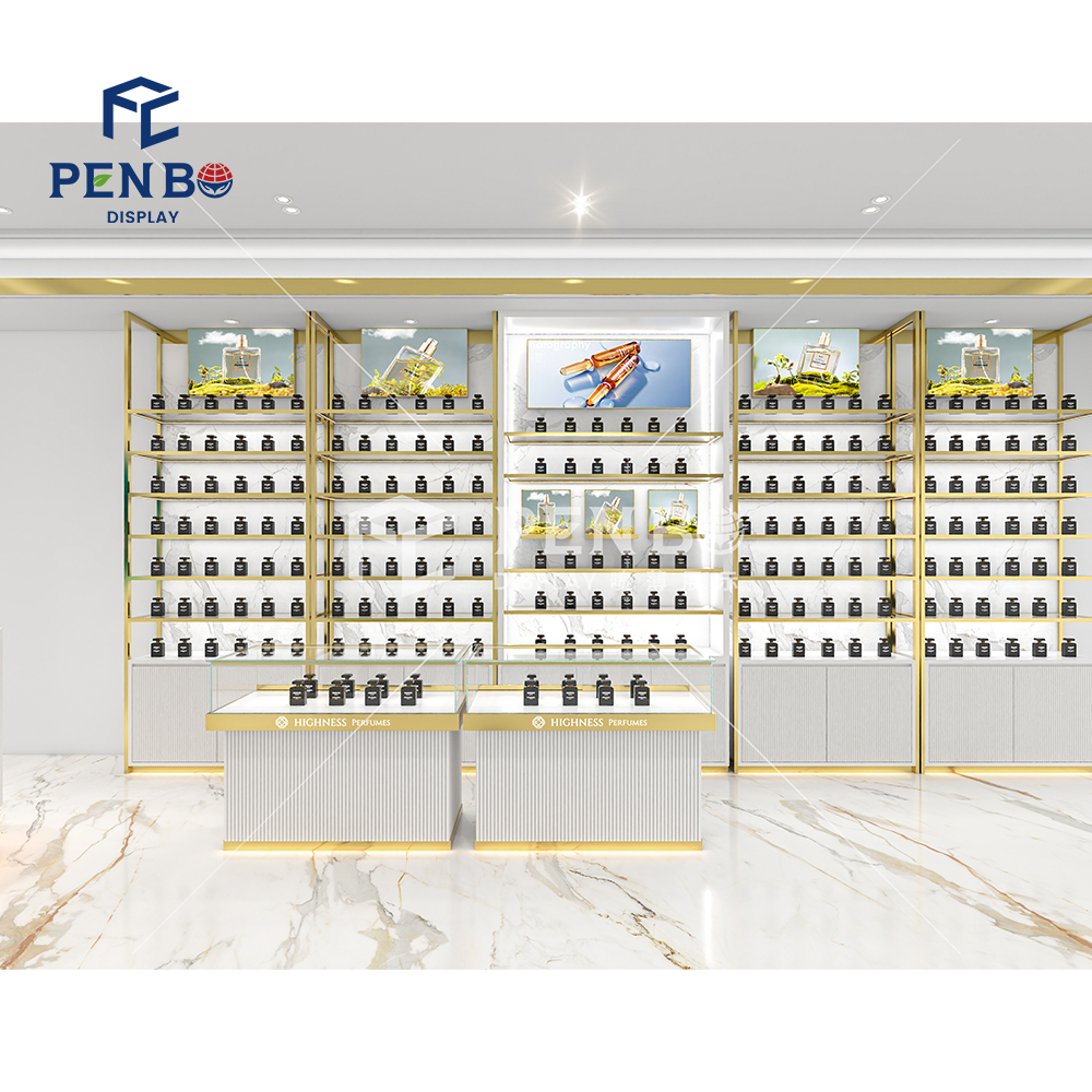 perfume shop shelves