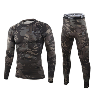 Ensemble de vêtements de sport d'hiver DF ESDY 152 pour hommes, sous-vêtements thermiques en coton mélangé, veste de cyclisme en polaire camouflage, vêtements de fitness extensibles - Product Image 4