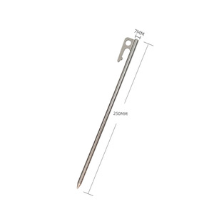 Estaca de Titanio para Tienda de Campaña 7x250mm, Ultraligera, para Acampar al Aire Libre, Clavos de Sujeción de Grado Industrial de Aleación de Titanio - Product Image 2