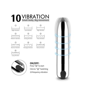 เครื่องกระตุ้นคลิตอริสและหัวนมแบบนิ้ว ไวเบรเตอร์กระสุน กระตุ้นจุดจี พร้อมโหมดสั่น 10 แบบ ของเล่นทางเพศสำหรับผู้ใหญ่ - Product Image 2