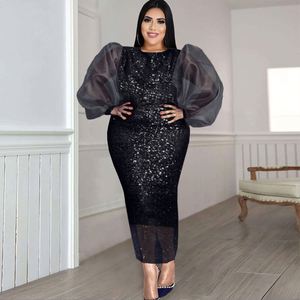 BH704 S to 5XL Women <strong>Sexy</strong> Plus Size <strong>Sequined</strong> Party Evening Mesh <strong>Dress</strong> - Product Image 1