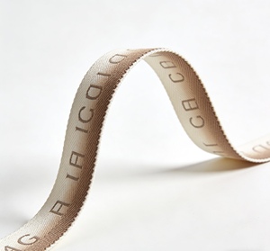Winter Warm Durable 100% Polyester Jacquard Ribbon with Gradient Herringbone Letter Print Minimalist Elegant Design <strong>MJ</strong> Brand - Product Image 3