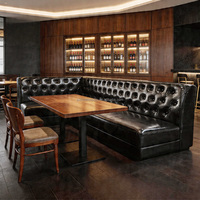 Banquette de restaurant de luxe en bois, canapé capitonné sur mesure, mobilier commercial pour café, bar, salon, hôtel, salle à manger