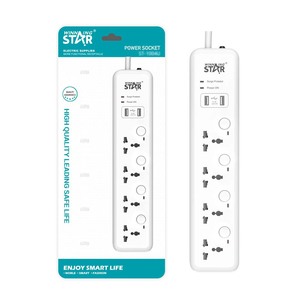 รางปลั๊กไฟวินนิ่งสตาร์ 6 ช่อง 2 พอร์ต USB ป้องกันไฟกระชาก ปลั๊กอเนกประสงค์ - Product Image 5