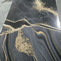 Panneau mural en PVC marbré brillant mat sur mesure, épaisseur 5 mm, imperméable, ignifuge, écologique, anti-UV pour salle de sport, salle de bain, salon