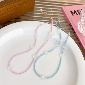 Collar <span class=keywords><strong>de</strong></span> Cuentas <span class=keywords><strong>de</strong></span> Vidrio con Diseño <span class=keywords><strong>de</strong></span> Estrella, Color Macaron, Estilo Dulce y Femenino, Unisex, Gran Venta - Product Image 4
