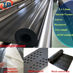 Géomembranes HDPE pour <span class=keywords><strong>bassin</strong></span> à poissons, bâche <span class=keywords><strong>de</strong></span> <span class=keywords><strong>bassin</strong></span> 1mm Saltern 40 Mil 60 Mil, membrane imperméable Lotus Root 0.75mm, géomembrane - Product Image 2