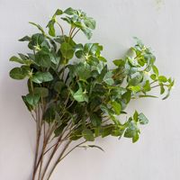 Feuille de menthe artificielle de haute qualité au toucher réel, douce, pour arrangements, décoration intérieure, plante verte, mariage, jardinage, festival