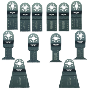 Nouvelles lames multi-outils 12 MIX MULTITOOL BLADES en stock pour MULTI-MASTER <span class=keywords><strong>PMF</strong></span> 180 190 <span class=keywords><strong>250</strong></span> GOP <span class=keywords><strong>250</strong></span> 300 Fournisseur Plc Pac - Product Image 1