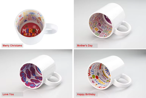 Mug en céramique personnalisable de 11 oz pour sublimation – Joyeuse Saint-Valentin, Joyeux Anniversaire, Joyeuse Fête des Mères – Peinture intérieure colorée – Cadeaux - Product Image 6