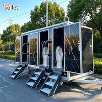 Remorque de toilettes VIP portable avec options d'eau douce et d'eau usée pour festivals, construction, utilisation d'urgence, OEM