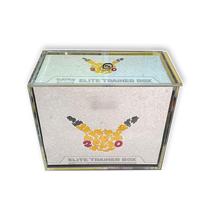 Bán buôn tùy chỉnh Acrylic thẻ Pokémon tăng cường hộp vuông cổ điển thiết kế phiên bản đầu tiên etb lưu trữ hộp Thùng - Product Image 6