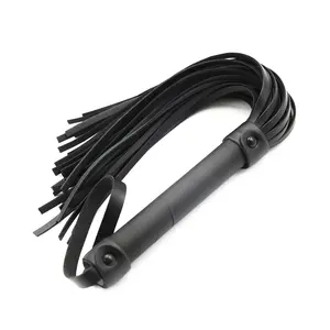 Hot Selling Black spanking whip suppliers leather whip bdsm exotic whip