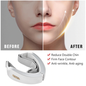 เครื่องนวดหน้ายกกระชับรูปหน้าแบบ USB V Line พร้อมไฟ LED สีแดงและสีน้ำเงิน ระบบสั่นสะเทือน ช่วยฟื้นฟูผิว อุปกรณ์เสริมความงามสำหรับดูแลผิวหน้าที่บ้าน - Product Image 5