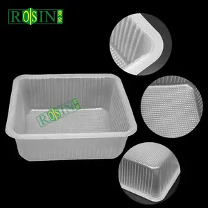 Customized Disposable White Plastic Inner Plastic Sealing Tray Packaging For Tofu And Potato Puree Plastic Vacuum Container