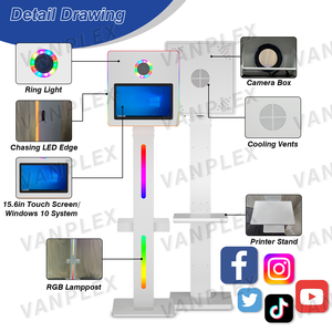 Nuovissimo Photo Booth con Schermo Touch a Specchio da 15,6 Pollici 2026 |   Specchio Magico <span class=keywords><strong>per</strong></span> Matrimoni |   Compatibile con DSLR + <span class=keywords><strong>Stampa</strong></span> Istantanea + Wi-Fi - Product Image 5