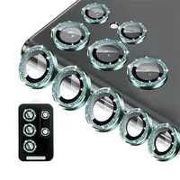 Protection d'objectif en verre pour caméra avec anneau métallique diamanté HD pour Samsung Galaxy S25 Ultra, compatible avec Samsung S45 Ultra S24 Plus