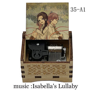 Tiny Hand Crank <span class=keywords><strong>Isabella</strong></span>'s Lullaby Music Box-The Promised Neverland Music Box Regalo para Navidad <span class=keywords><strong>Cumpleaños</strong></span> Día de San Valentín - Product Image 2