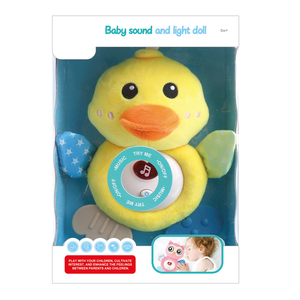 Accesorios Sensoriales Eléctricos para Dormir por la Noche, Máquina de Sonido de <span class=keywords><strong>Ruido</strong></span> <span class=keywords><strong>Blanco</strong></span>, Juguete de Peluche Musical de Pato para Bebés de 0 a 24 Meses con Mordedor - Product Image 1