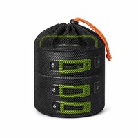 Ensemble de cuisine de camping en aluminium : bouilloire, poêle et couverts pliables, kit de cuisson portable pour le plein air et la randonnée