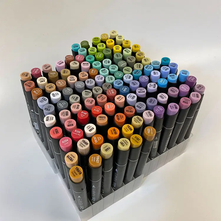 مجموعة من 80 قلم فرشاة مزدوجة تعمل باللمس للبشرة الطبية, 168 قلم فرشاة مزدوجة من الكحول