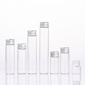 Tubes en verre pour voyage et affichage de taille personnalisée résistants aux enfants avec couvercles à vis - Product Image 1