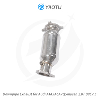 Collecteur d'échappement haute performance YT avec catalyseur 3 voies et finition brossée pour Audi A4 A5 A6 A7 Q5 B9 & Porsche Macan 2.0T 2018-2022