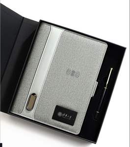 Carnet organisateur/<span class=keywords><strong>agenda</strong></span> A5 personnalisé avec recharge sans fil, impression sérigraphiée, coffret cadeau d'affaires, couverture rigide en cuir, feuilles mobiles - Product Image 2