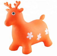 Jouet de haute qualité en forme de cerf, animal rebondissant en PVC pour enfants, utilisation en extérieur
