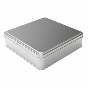 กล่องเหล็กสี่เหลี่ยมคอนเทนซาน L461 ขนาด 2 ลิตร สำหรับใส่คุกกี้ บาคลาวา 198x198x50 มม. ตุรกี - Product Image 2