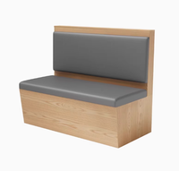 Sofa de banquette moderne, léger, de luxe, personnalisable Mobilier simple pour restaurant et café Ensemble table et chaises en bois massif