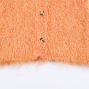 <span class=keywords><strong>Chaleco</strong></span> de Punto <span class=keywords><strong>Largo</strong></span> para Mujer, Primavera/Otoño 2025, Nuevo Estilo Moderno, Cuello en V, Cierre de Botón, Estilo Retro - Product Image 6