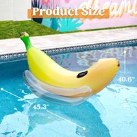 Bouée gonflable banane pour 1-2 personnes, jaune, pour piscine - Activités piscine et plage - Décoration de fête