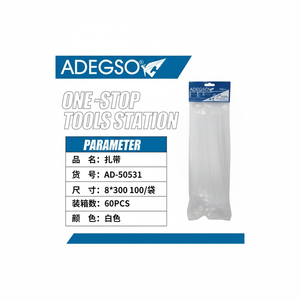 Fascabili in Nylon resistente soluzioni di fissaggio bianche da 8 pollici 60 Pack sicuro 2.5mm di larghezza 200mm/250mm di lunghezza 9mm di larghezza plastica - Product Image 1