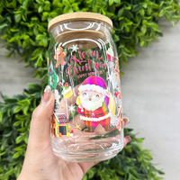 Diseña Envolturas Personalizadas para Vasos con Bordado 3D UV Impermeable de Poliéster, Impresión por Transferencia de Calor Lavable para Navidad