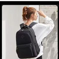 Nouveau Sac à Dos Tendance en Polyester 20-35L Résistant à l'Usure, Unisexe, Décontracté, pour l'École et le Travail, avec Compartiment pour Ordinateur Portable