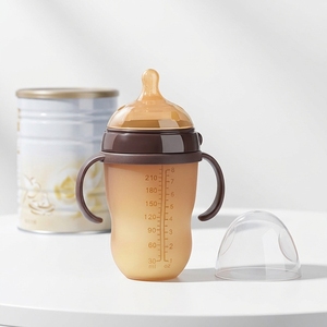 Biberón <span class=keywords><strong>de</strong></span> Silicona Personalizado Libre <span class=keywords><strong>de</strong></span> BPA con Asa <span class=keywords><strong>de</strong></span> 250 ml, Anti Cólicos, para Bebés - Product Image 1