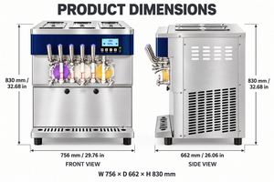 Gongly BQL-838-2 Nuova Macchina per Gelato in Acciaio Inox a Risparmio Energetico con Funzione Latte, Acqua e Sorbetto, Prezzo di Fabbrica Professionale - Product Image 2