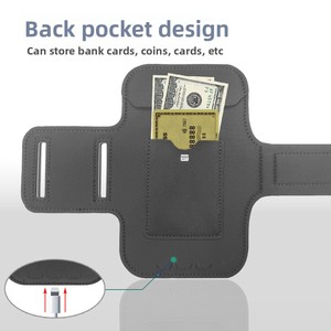 Manicotto per Telefono Trasparente Sottile Antiurto Unisex in Plastica con Fodera in PU per Corsa e Sport - Product Image 3