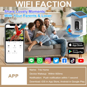 ओम वायरलेस आउटडोर ऐप नियंत्रित स्मार्ट बर्ड फीडर कैमरा बैटरी के साथ सौर ऊर्जा संचालित रंग नाइट विजन एआई प्रजातियों की पहचान करते हैं - Product Image 5