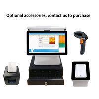 Supermarket caisse enregireuse sistem pos parkir mobil sistem android pos terminal layar ganda 4g