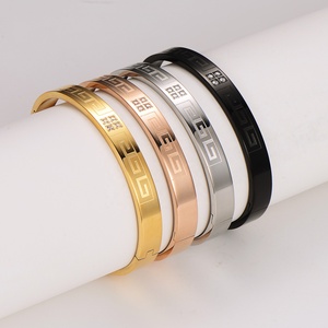 Fashionable and Simple Glossy Bracelet Women's Unique Buckle Bracelet Elegant Wristband Exquisite <strong>Stainless</strong> <strong>Steel</strong> <strong>Jewelry</strong> - Product Image 6
