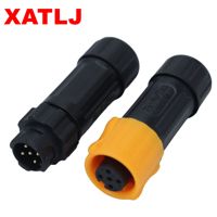 XATLJ M12 série 2 + 3 2 + 4 Core connecteur étanche à verrouillage rapide CE IP68 ETL 5A UL94V-0 pour les applications d'alimentation PCB FPC