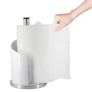 Modern Design One Hand Tear Metal Paper Towel Holder Easy Installation Factory Directly Sell Custom Preference For Kitchen