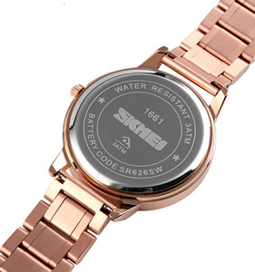 Montres pour femmes SKMEI <span class=keywords><strong>1661</strong></span> en or rose, mode et luxe, montres pour femmes avec diamants - Product Image 2
